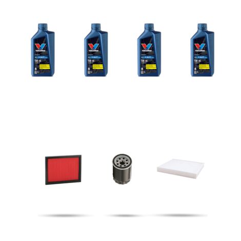 Kit tagliando 3 FILTRI e 4L OLIO compatibile con Nissan Micra IV (k13) 1.2 59KW Dal 2010