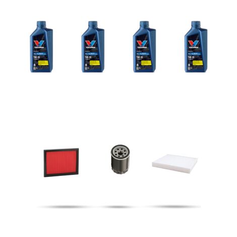 Kit tagliando 3 FILTRI e 4L OLIO compatibile con Nissan Note (E12) 1.2 59kw Dal 2013