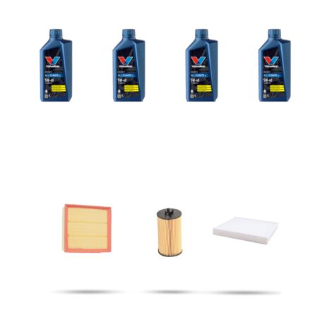Kit tagliando 3 FILTRI e 4L OLIO compatibile con Opel Corsa D 1.2 16V 51kw Dal 2010