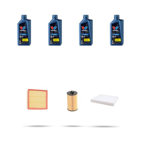 Kit tagliando 3 FILTRI e 4L OLIO compatibile con Opel Corsa D 1.2 16V 59kw Dal 2006 al 2009