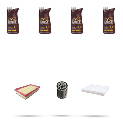 Kit tagliando 3 FILTRI e 4L OLIO compatibile con Opel Corsa E (X15) 1.0 66kw Dal 2014