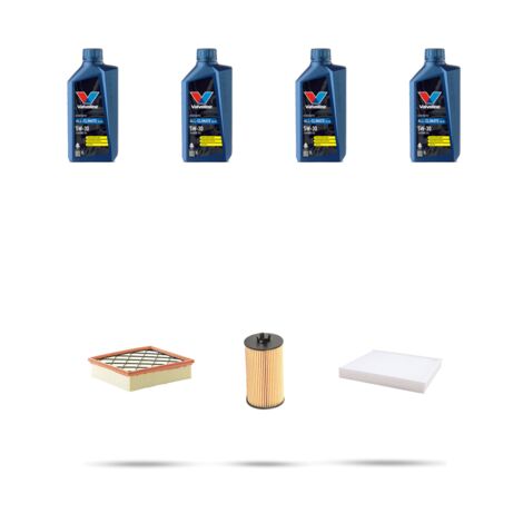 Kit tagliando 3 FILTRI e 4L OLIO compatibile con Opel Meriva B 1.4 LPG 88kw dal 2011