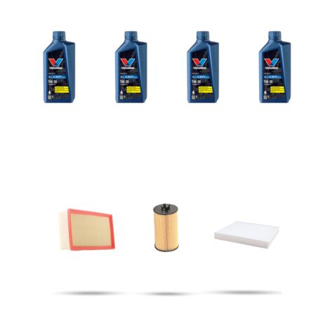 Kit tagliando 3 FILTRI e 4L OLIO compatibile con Opel Mokka Mokka X 1.4 88kw Dal 2018