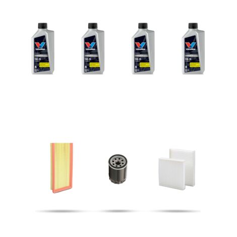 Kit tagliando 3 FILTRI e 4L OLIO compatibile con Peugeot 2008 1.2 Pure Tech 96kw Dal 2018