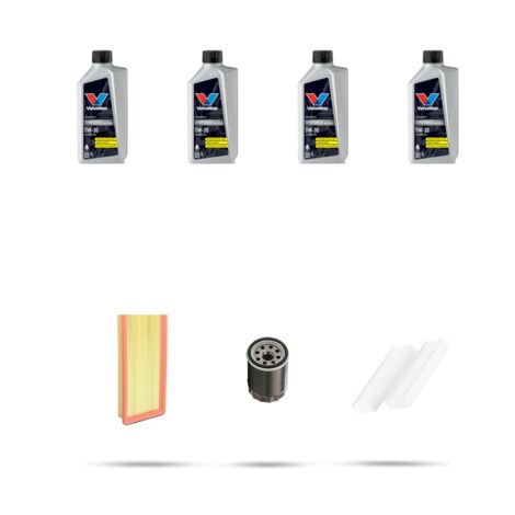 Kit tagliando 3 FILTRI e 4L OLIO compatibile con Peugeot 3008 1.2 e-THP 96kw dal 2015