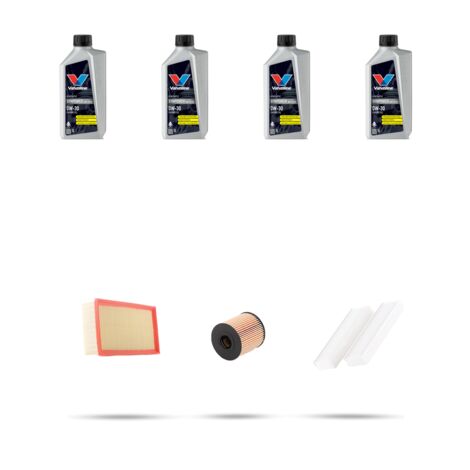 Kit tagliando 3 FILTRI e 4L OLIO compatibile con Peugeot 3008 1.6 THP 115kw dal 2009