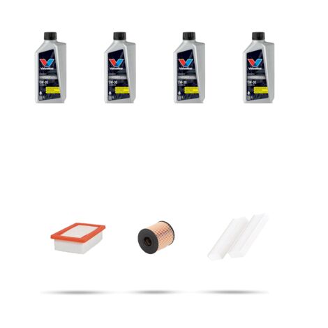 Kit tagliando 3 FILTRI e 4L OLIO compatibile con Peugeot 3008 1.6 THP 121kw dal 2014
