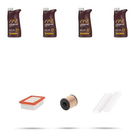 Kit tagliando 3 FILTRI e 4L OLIO compatibile con Peugeot 3008 1.6 THP 121kw dal 2014