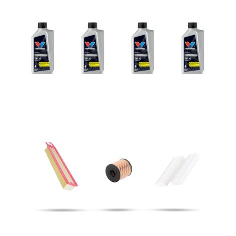 Kit tagliando 3 FILTRI e 4L OLIO compatibile con Peugeot 3008 1.6 VTi 88kw Dal 2009