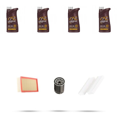 Kit tagliando 3 FILTRI e 4L OLIO compatibile con Peugeot 3008 II 1.2 PureTech 96kw Dal 2016