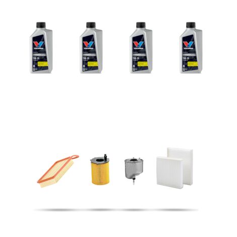 Kit tagliando 3 FILTRI e 4L OLIO compatibile con Peugeot 3008 II 1.5 BlueHDI 96kw Dal 2018