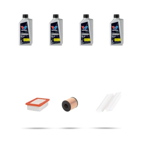 Kit tagliando 3 FILTRI e 4L OLIO compatibile con Peugeot 3008 II 1.6 THP 110kw Dal 2016