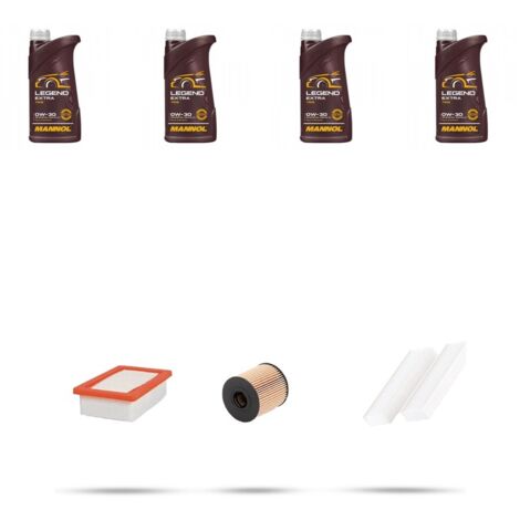 Kit tagliando 3 FILTRI e 4L OLIO compatibile con Peugeot 3008 II 1.6 THP 110kw Dal 2016