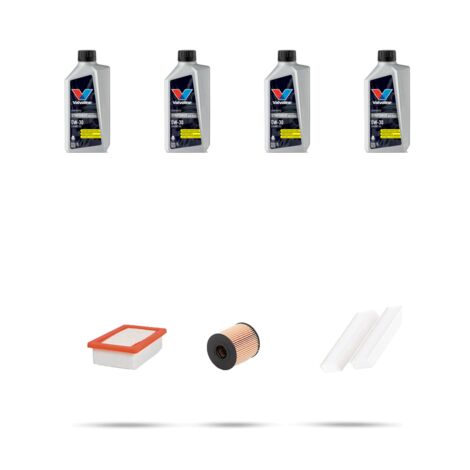 Kit tagliando 3 FILTRI e 4L OLIO compatibile con Peugeot 3008 II 1.6 THP 121kw Dal 2016