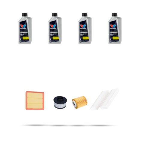 Kit tagliando 3 FILTRI e 4L OLIO compatibile con Peugeot 308 II 1.5 BlueHDi 75kw dal 2017