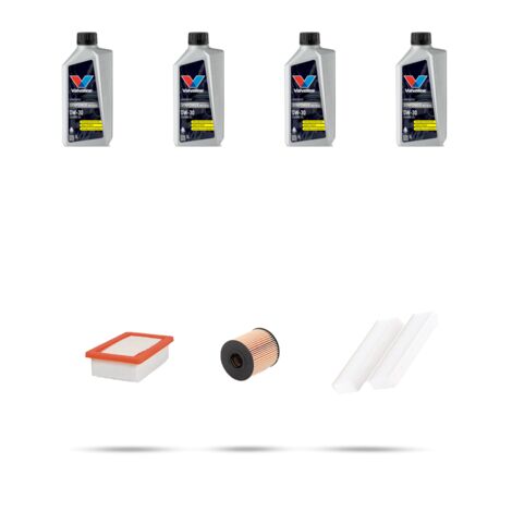 Kit tagliando 3 FILTRI e 4L OLIO compatibile con Peugeot 308 II 1.6 PureTech 165kw dal 2018