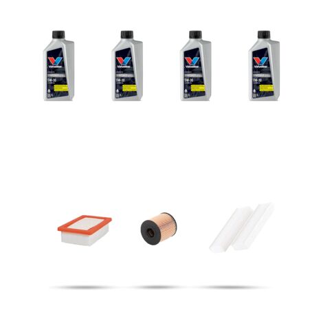 Kit tagliando 3 FILTRI e 4L OLIO compatibile con Peugeot 308 II 1.6 THP 115kw dal 2013