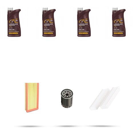 Kit tagliando 3 FILTRI e 4L OLIO compatibile con Peugeot 308 III 1.2 PureTech 96kw dal 2014