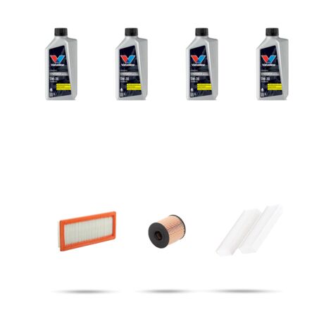 Kit tagliando 3 FILTRI e 4L OLIO compatibile con Peugeot 308 III 1.6 Hybrid 133kw dal 2021