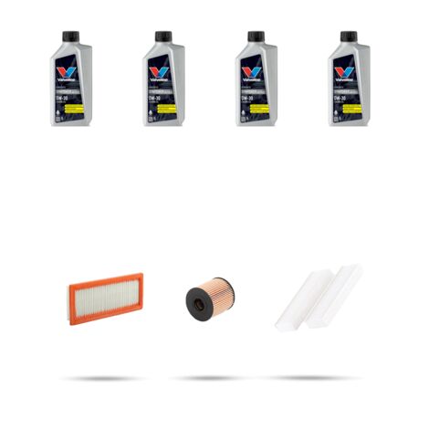 Kit tagliando 3 FILTRI e 4L OLIO compatibile con Peugeot 308 III 1.6 Hybrid 165kw dal 2018