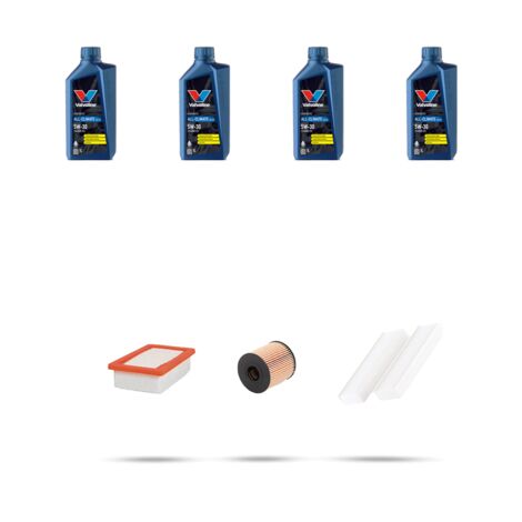 Kit tagliando 3 FILTRI e 4L OLIO compatibile con Peugeot 5008 1.6 16v 115kw dal 2009