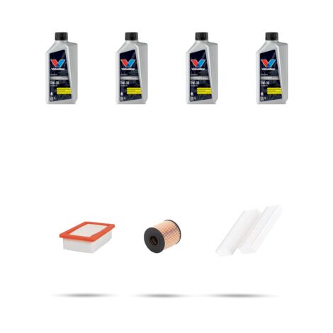 Kit tagliando 3 FILTRI e 4L OLIO compatibile con Peugeot 5008 II (P87) 1.6 PureTech 133kw dal 2018