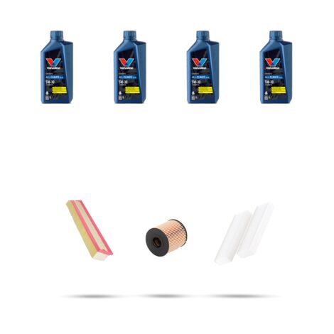 Kit tagliando 3 FILTRI e 4L OLIO compatibile con Peugeot Partner II 1.6 88kw dal 2010