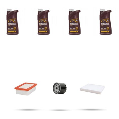 Kit tagliando 3 FILTRI e 4L OLIO compatibile con Renault Clio V 1.0 SCe 65 48Kw dal 2021