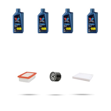 Kit tagliando 3 FILTRI e 4L OLIO compatibile con Renault Clio V 1.0 TCe 90 67Kw dal 2020