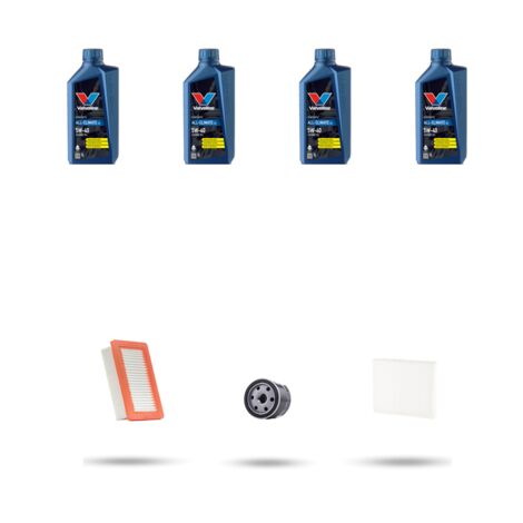 Kit tagliando 3 FILTRI e 4L OLIO compatibile con Renault Twingo III 1.0 Sce 52kw Dal 2014