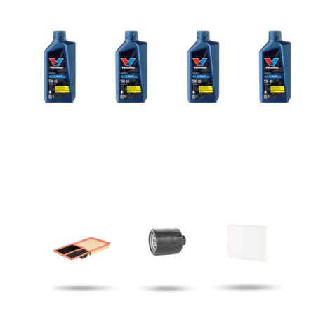 Kit tagliando 3 FILTRI e 4L OLIO compatibile con Seat Cordoba III 1.4 16v 63kw dal 2006 al 2009