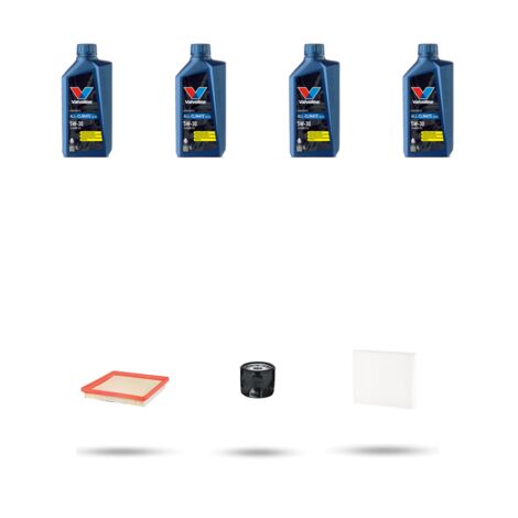 Kit tagliando 3 FILTRI e 4L OLIO compatibile con Seat Ibiza V 1.6 MPI 81kw Dal 2017