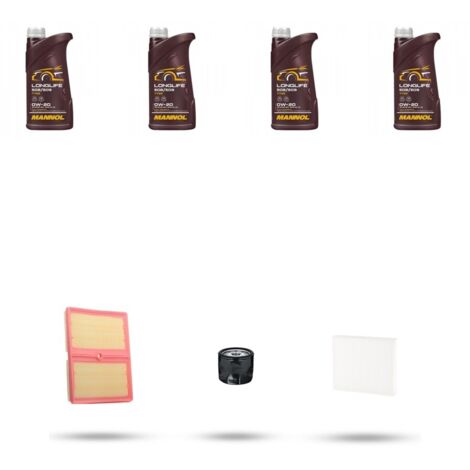 Kit tagliando 3 FILTRI e 4L OLIO compatibile con Skoda Scala 1.0 TSI 85kw Dal 2019