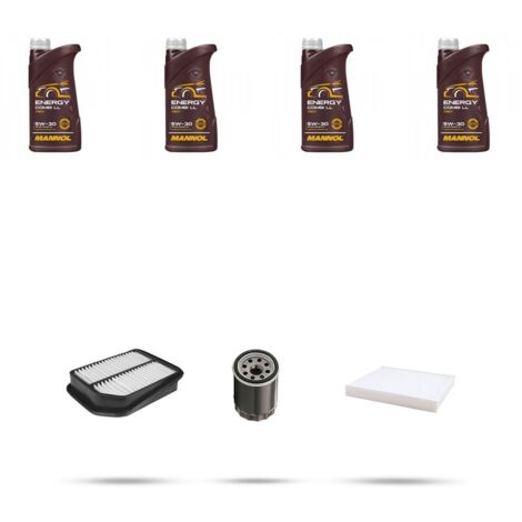 Kit tagliando 3 FILTRI e 4L OLIO compatibile con Suzuki Grand Vitara 1.6 78kw dal 2005