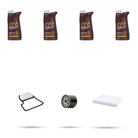 Kit tagliando 3 FILTRI e 4L OLIO compatibile con Suzuki Swift V 1.2 Hybrid 61kw dal 2020
