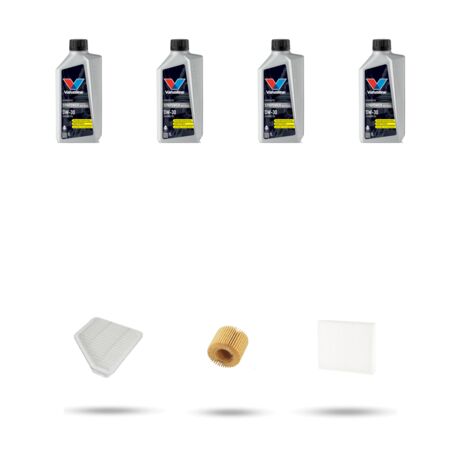 Kit tagliando 3 FILTRI e 4L OLIO compatibile con Toyota Auris II (E180) 1.4 D-4D 66kw Dal 2012