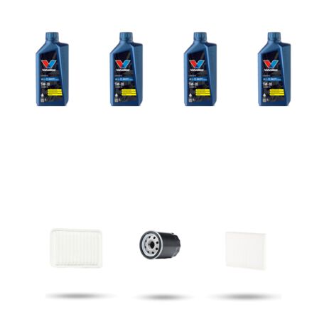 Kit tagliando 3 FILTRI e 4L OLIO compatibile con Toyota Avensis II (T25) 2.4 16v 120kw Dal 2003 al 2008
