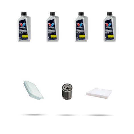 Kit tagliando 3 FILTRI e 4L OLIO compatibile con Toyota BB 1.3 57kw dal 2000
