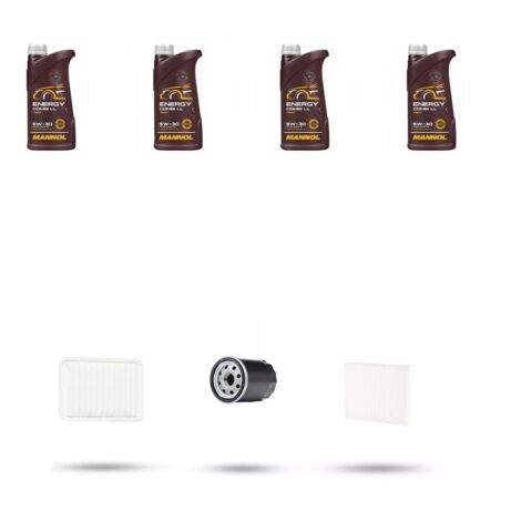 Kit tagliando 3 FILTRI e 4L OLIO compatibile con Toyota Corolla IX (E12/E13) 1.6 81kw Dal 2002