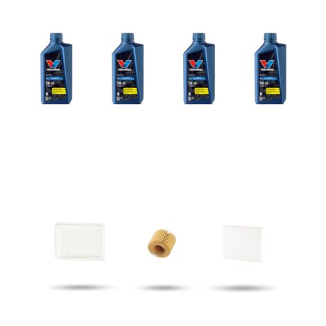 Kit tagliando 3 FILTRI e 4L OLIO compatibile con Toyota Corolla X (E14/E15) 1.8 16v 108kw Dal 2009