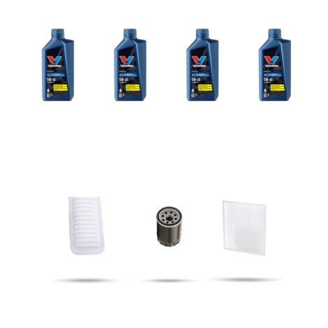 Kit tagliando 3 FILTRI e 4L OLIO compatibile con Toyota Echo 1.3 64kw dal 2003