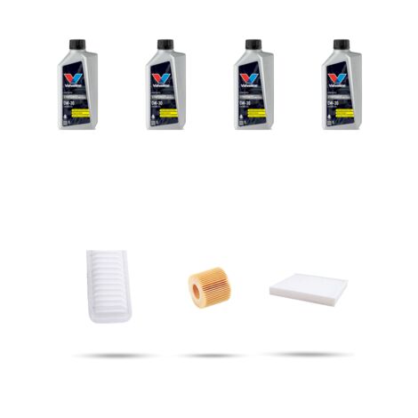 Kit tagliando 3 FILTRI e 4L OLIO compatibile con Toyota Premio (T26) 1.8 92kw dal 2007