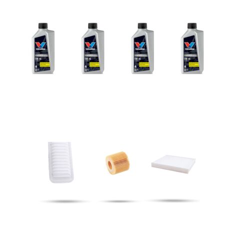 Kit tagliando 3 FILTRI e 4L OLIO compatibile con Toyota Premio (T26) 2.0 116kw dal 2007