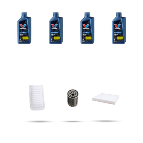 Kit tagliando 3 FILTRI e 4L OLIO compatibile con Toyota Probox 1.5 VVTi 77kw Dal 2002