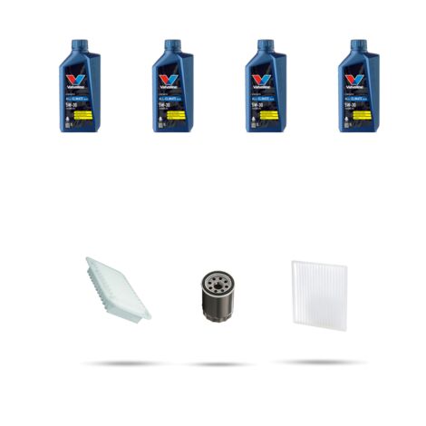 Kit tagliando 3 FILTRI e 4L OLIO compatibile con Toyota Yaris II (XP9) 1.3 16v 64kw Dal 2006 al 2011