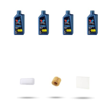 Kit tagliando 3 FILTRI e 4L OLIO compatibile con Toyota Yaris III (XP13) 1.3 VVT 73kw Dal 2011