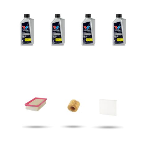 Kit tagliando 3 FILTRI e 4L OLIO compatibile con Toyota Yaris III (XP13) 1.4 D-4D 66kw Dal 2011