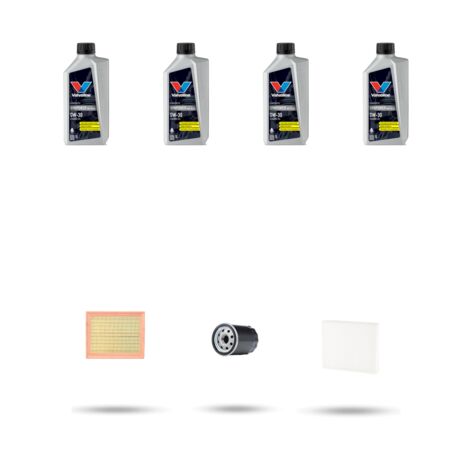Kit tagliando 3 FILTRI e 4L OLIO compatibile con Toyota Yaris III (XP13) 1.5 Hybrid 74kw Dal 2012