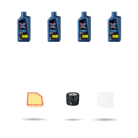 Kit tagliando 3 FILTRI e 4L OLIO compatibile con Volvo S60 II V60 Cross Country 1.6 T3 110kw dal 2010