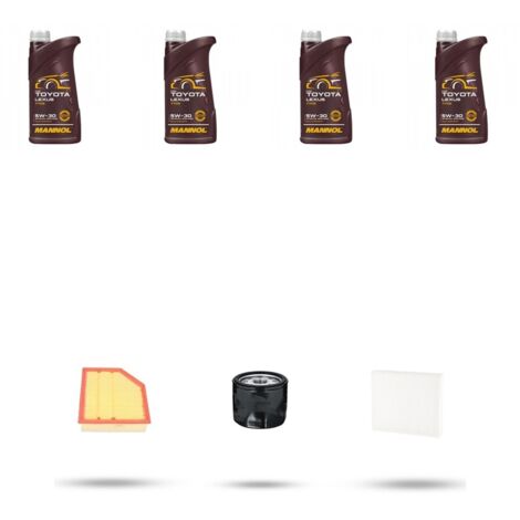 Kit tagliando 3 FILTRI e 4L OLIO compatibile con Volvo S80 II 1.6 T4 132kw Dal 2010 al 2014